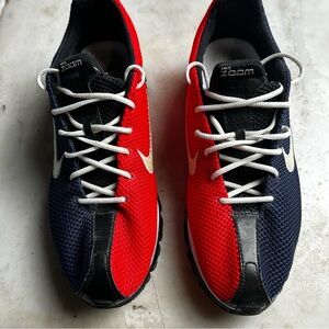 Nike Zoom Dual-Tone Red and Navy Sneakers 9.5